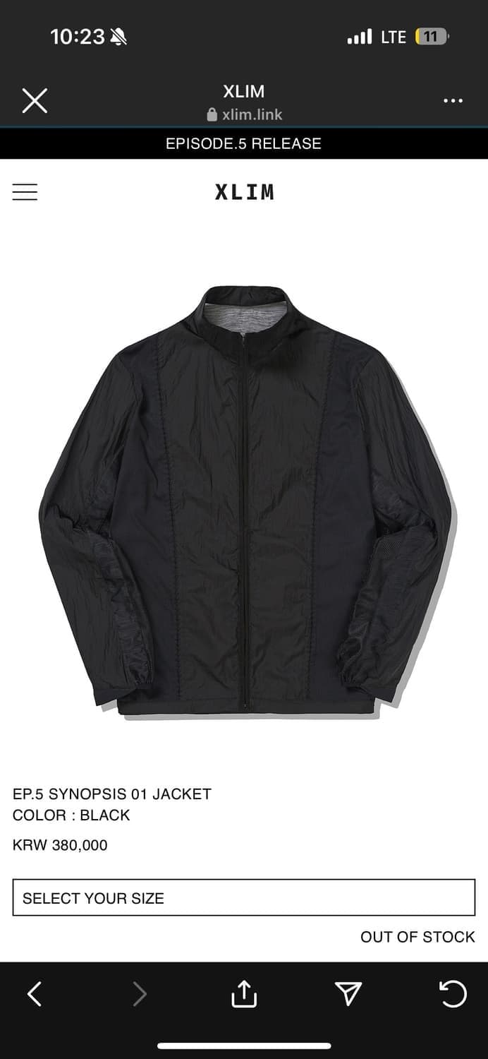 XLIM EP.5 시놉시스 집업 상품이미지1