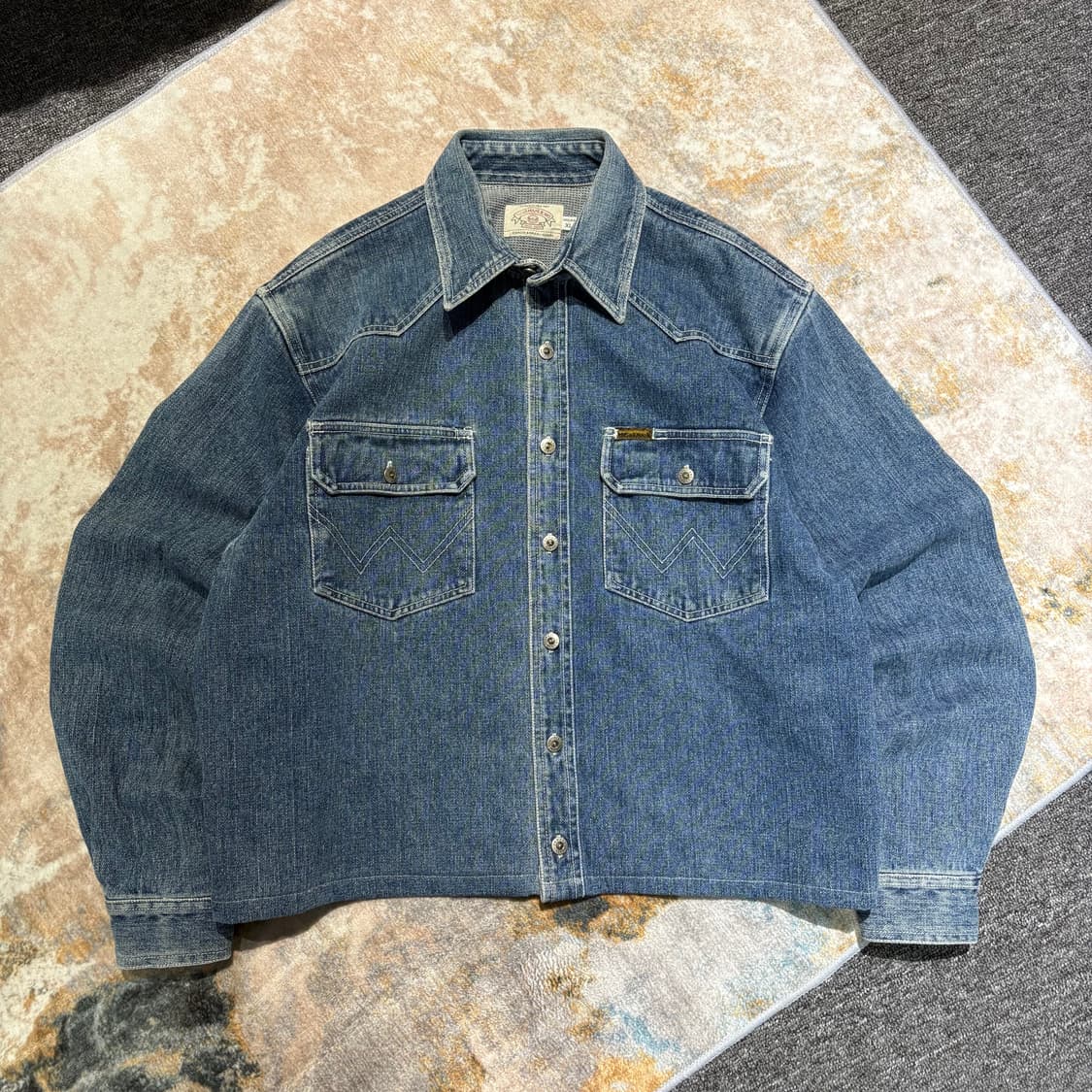 아르마니 진스 빈티지 포켓 청자켓 상품이미지1