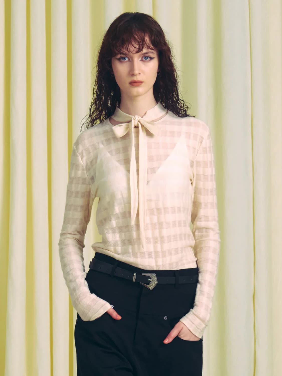 The world is your oyster 니트 탑 상품이미지1