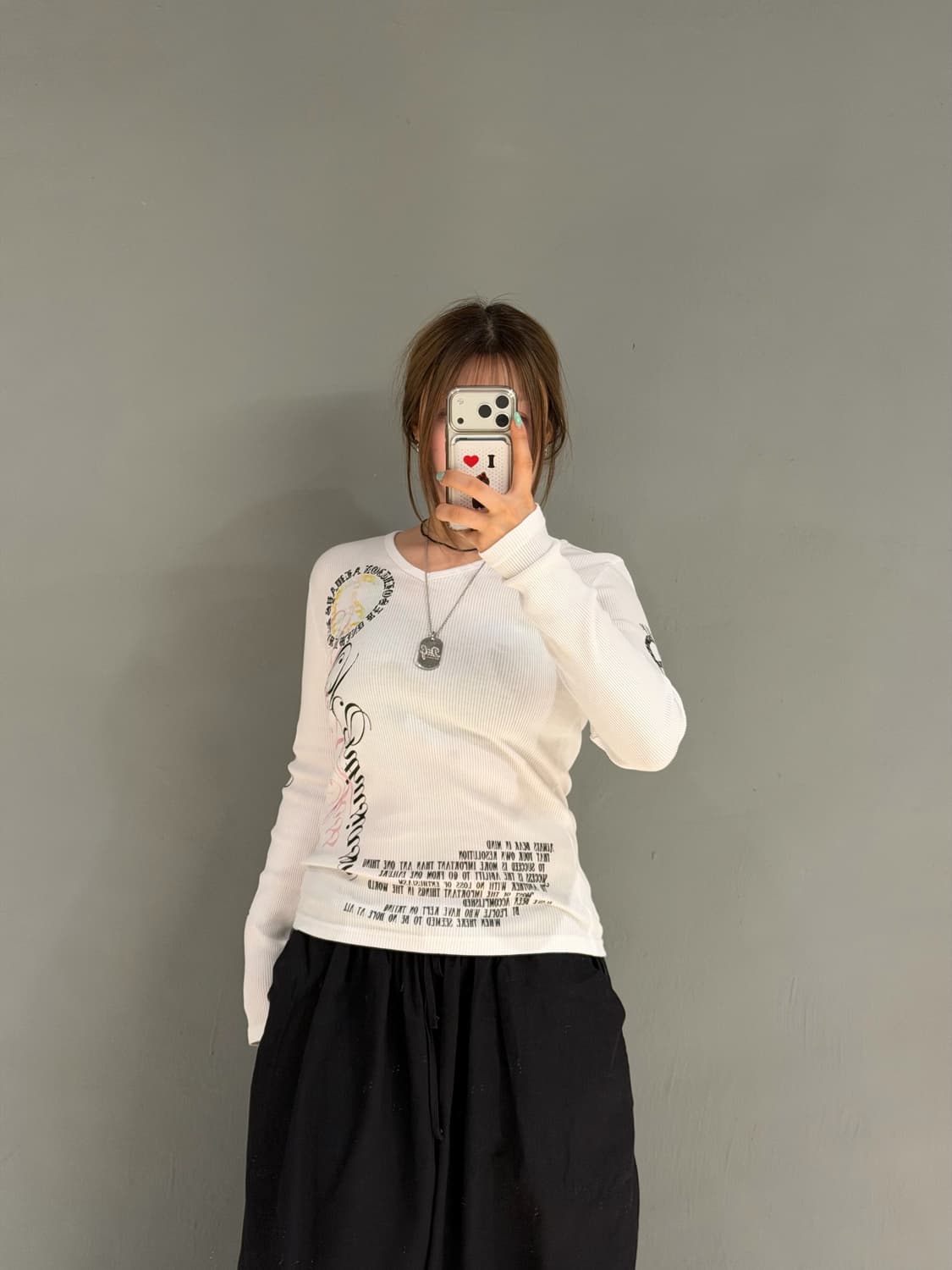 y2k printing & lettering long sleeve 상품이미지2