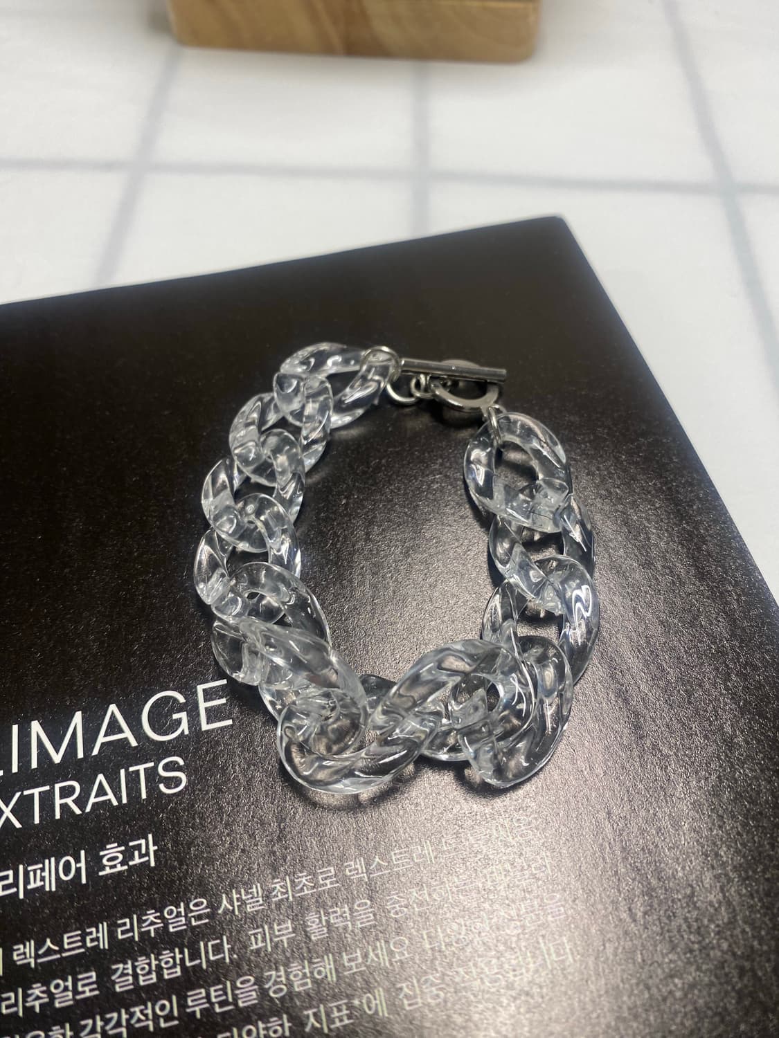 빈티지 아크릴 체인 팔찌 상품이미지3