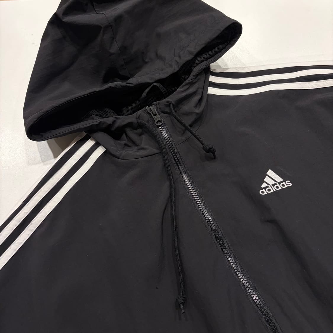 [M] 아디다스 우븐 삼선 후드 바람막이 블랙 C223 상품이미지3