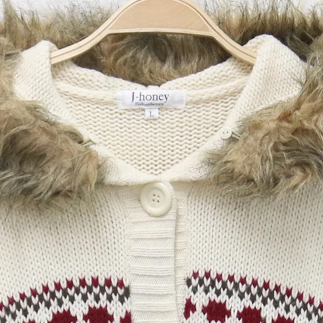 J-HONEY 노르딕 울 혼방 롱 니트 가디건 63301 상품이미지5