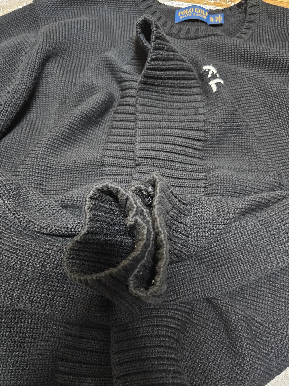 폴로 골프 베어 곰돌이 니트 블랙 XL 상품이미지8