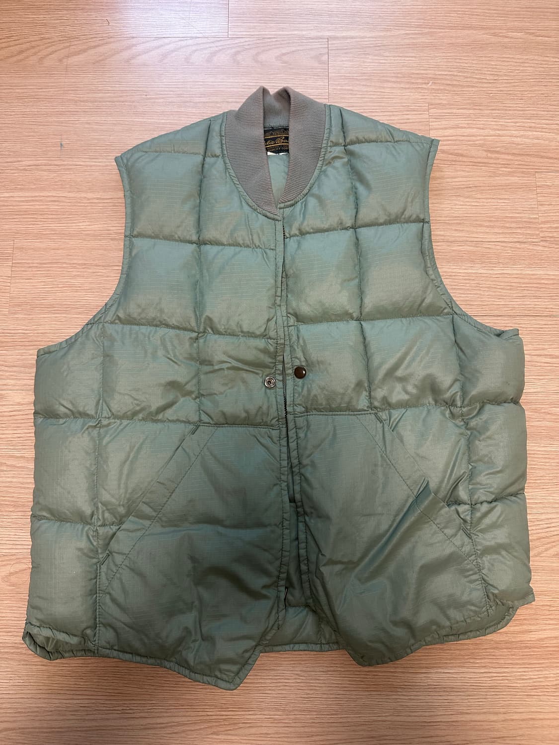 70-80s 에디바우어 푸퍼 베스트 세이지그린 상품이미지3