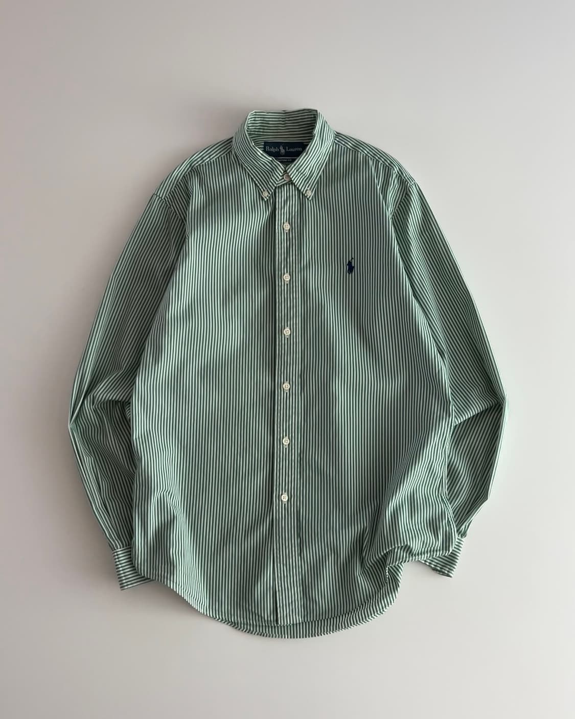폴로 랄프로렌 그린 스트라이프 셔츠 15 1/2 상품이미지1