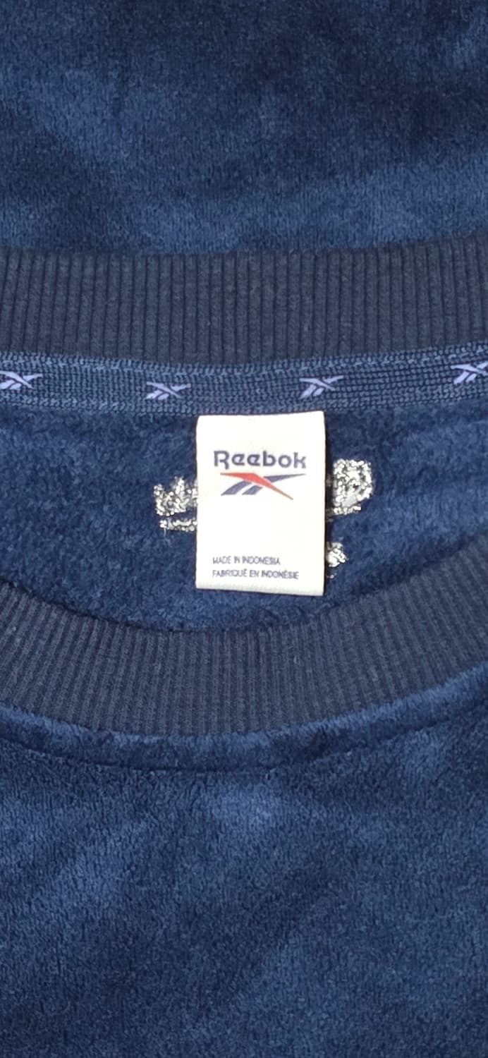 리복 여성 벨벳 트레이닝복 세트 네이비 XL 상품이미지3