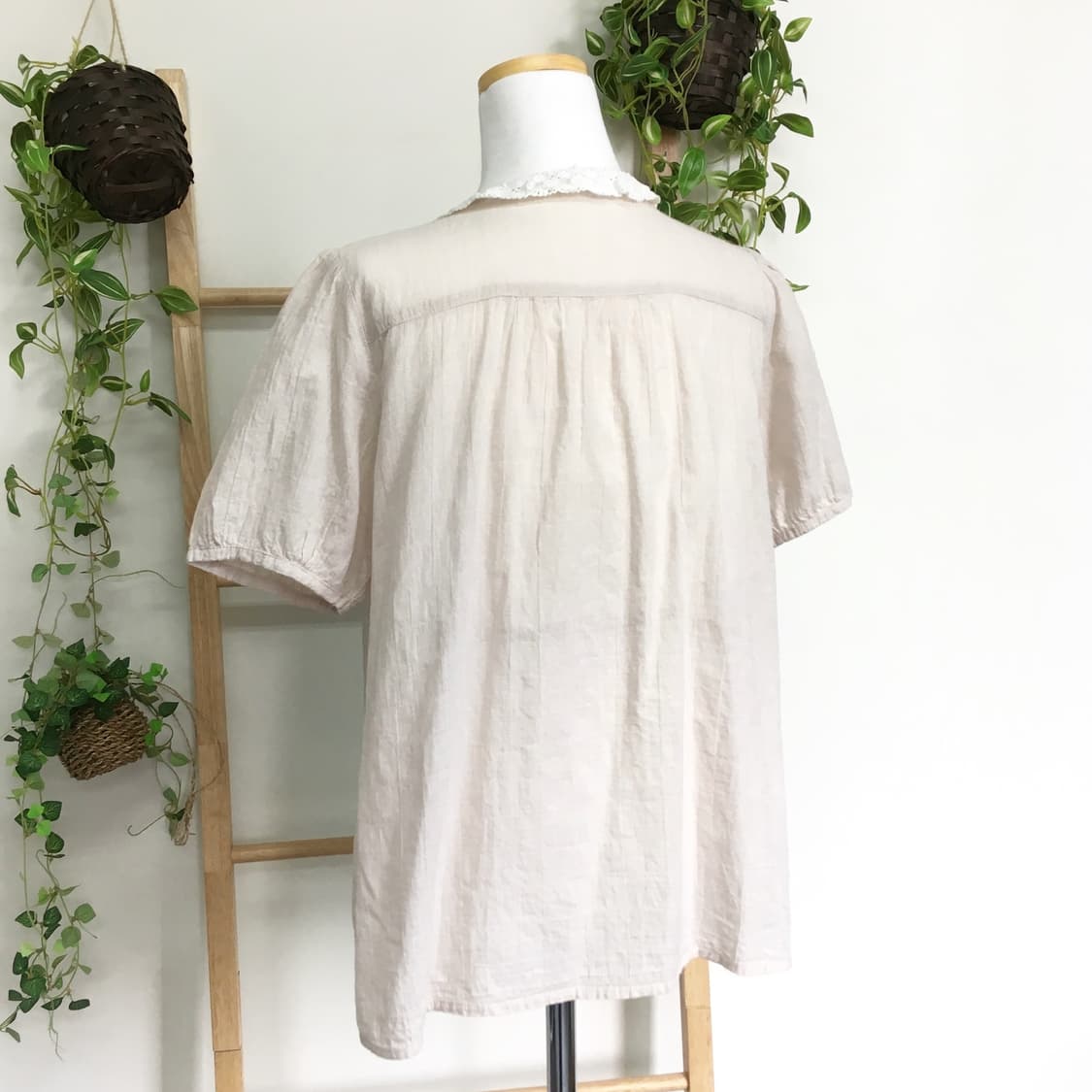 JPN/ 홍콩블라우스 레이스 카라 블라우스 모리걸블라우스 둥큰카라블라우스 상품이미지6