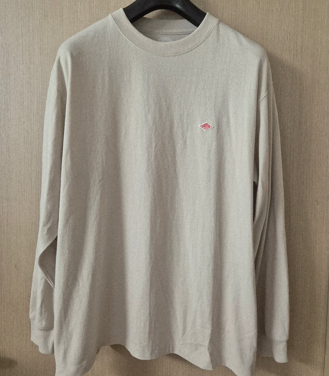 [XL]단톤 긴팔 티셔츠 베이지 상품이미지1