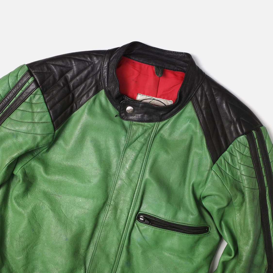 1970's Damen Leathers Green Motorcycle J 상품이미지3