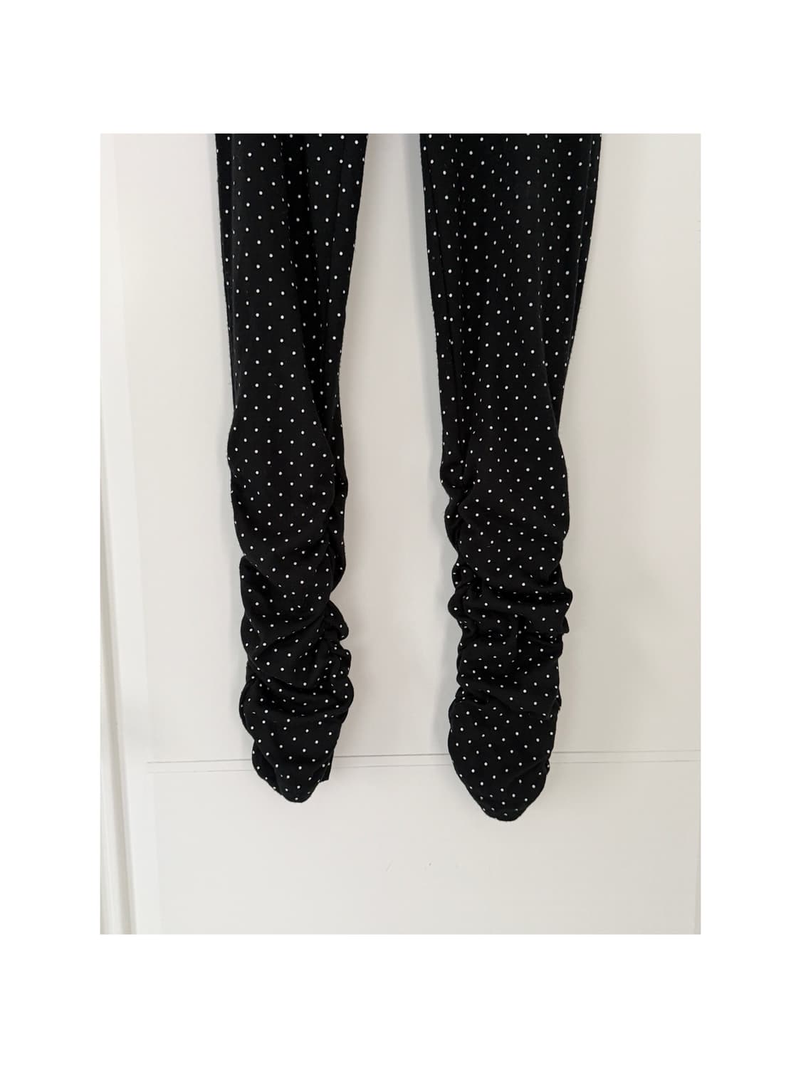 일본빈티지 도트 셔링 레깅스 상품이미지1