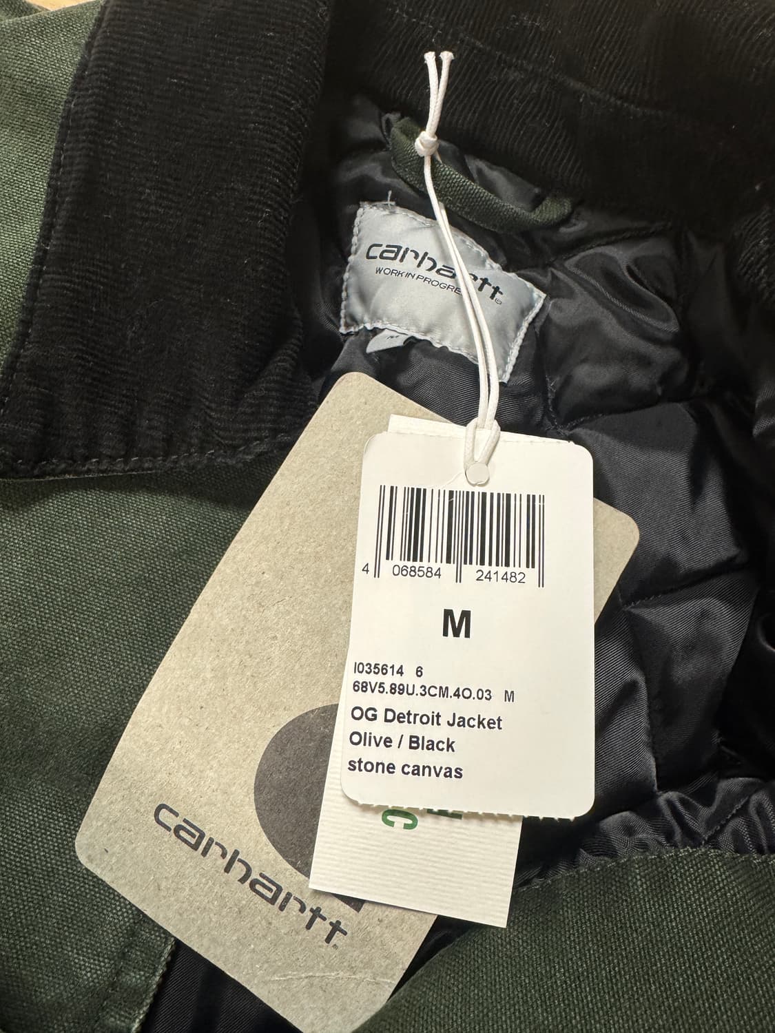 [M] 칼하트wip og  디트로이트 올리브 스톤캔버스 새상품 상품이미지2