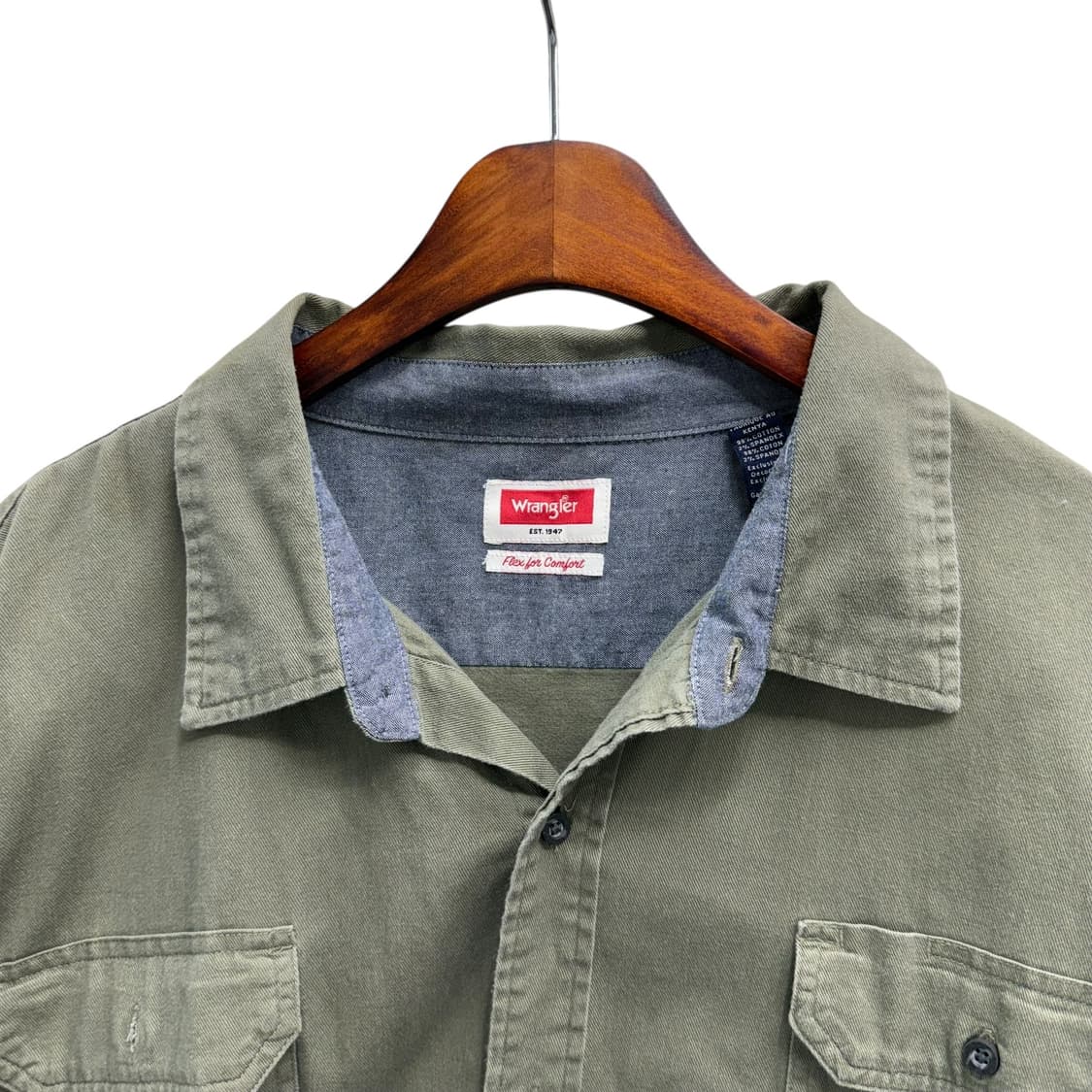 [XXXL] 랭글러 카키 셔츠 상품이미지5