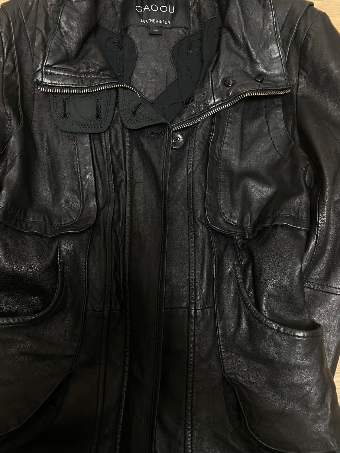 00s Vintage sheepskin leather coat 상품이미지3