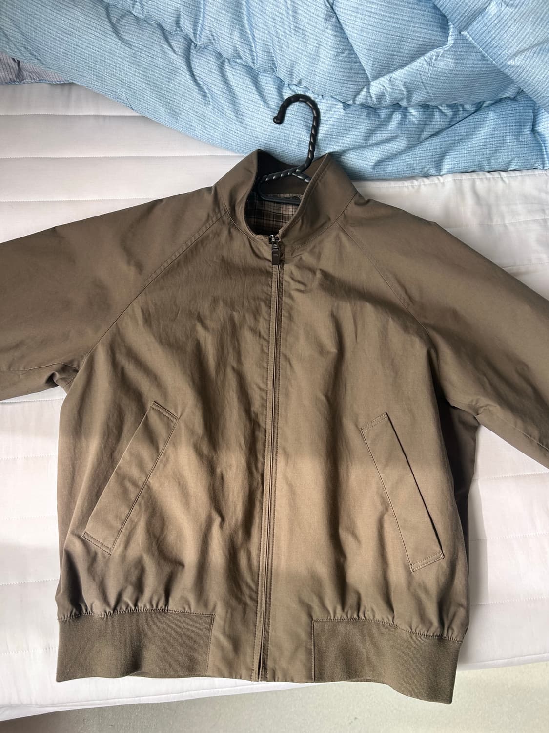 유니클로 해링턴 자켓 카키M 상품이미지3