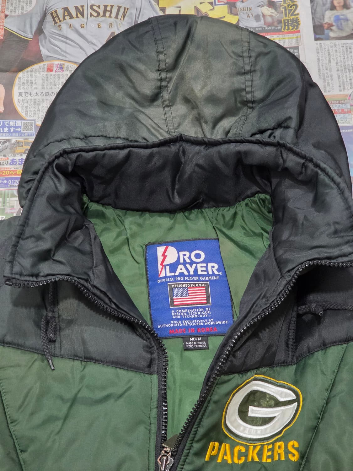 90's PRO PLAYER 그린베이패커스 하프집업 M 상품이미지5