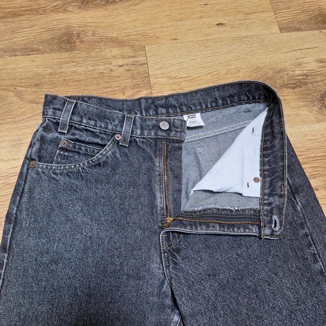 90s 미제 빈티지리바이스 블랙 505 오렌지탭 32X32 상품이미지5