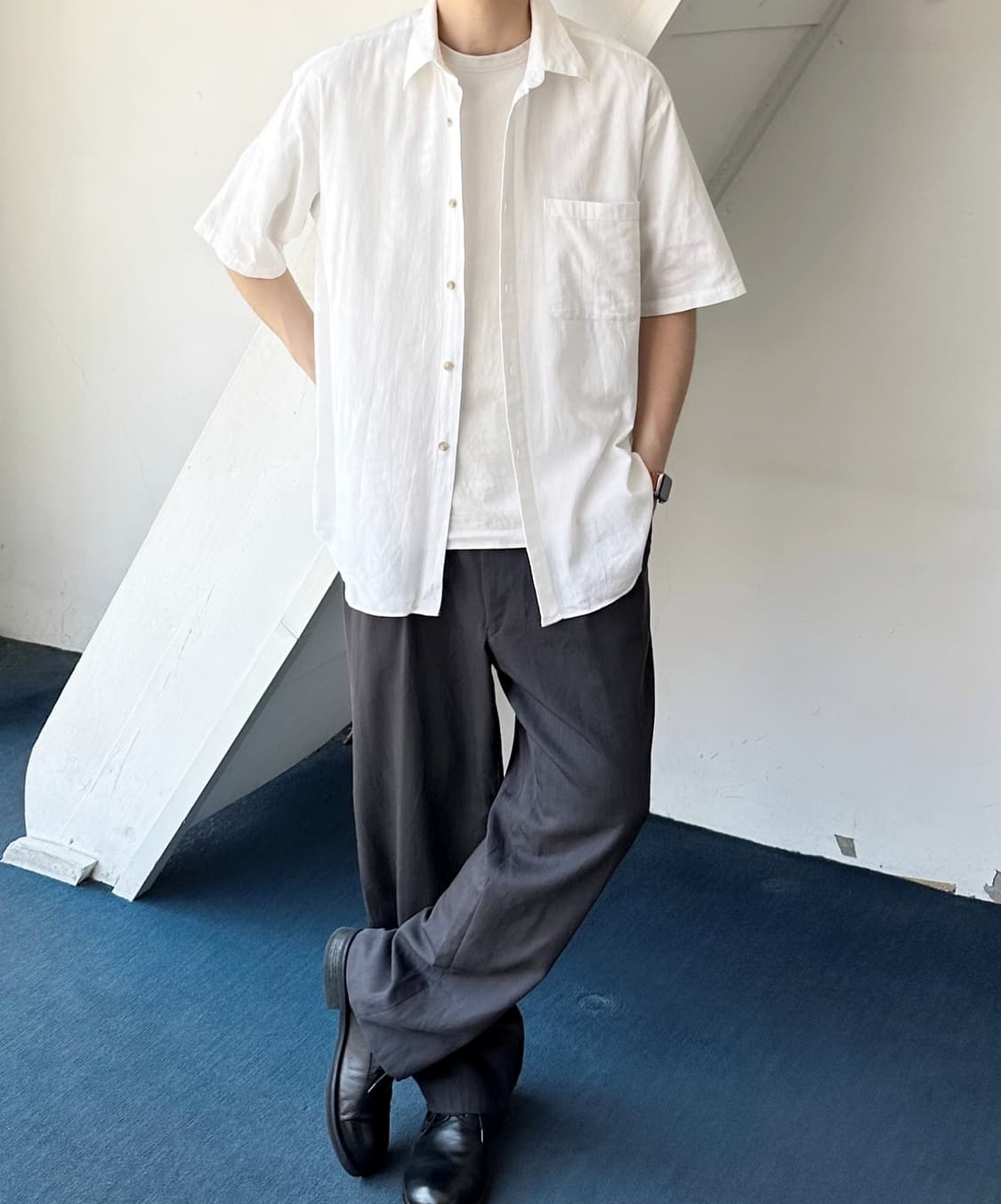 Jacquard light cotton H/S shirt 상품이미지8