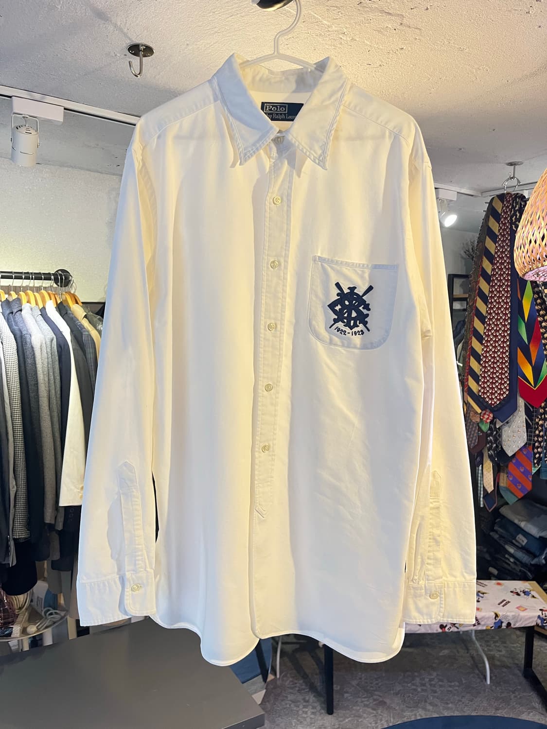 폴로 랄프로렌 로잉 엠블럼 옥스포드 셔츠 (XL) 상품이미지1