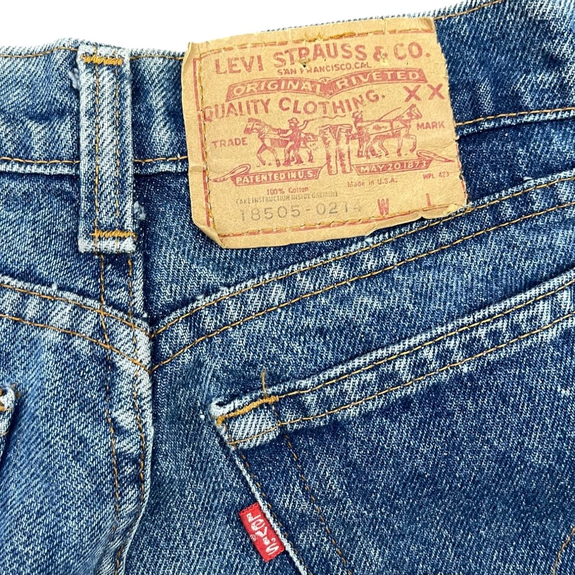 80s 리바이스 18505-0214 하이웨스트 데님팬츠 상품이미지4