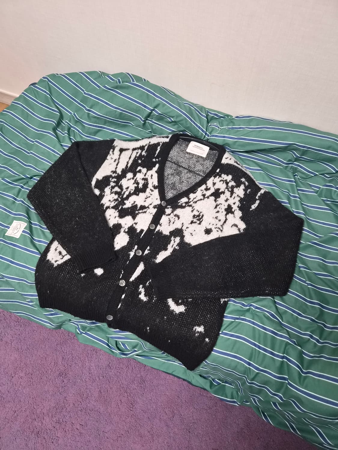 노메뉴얼 헤어리 가디건 블랙 상품이미지2