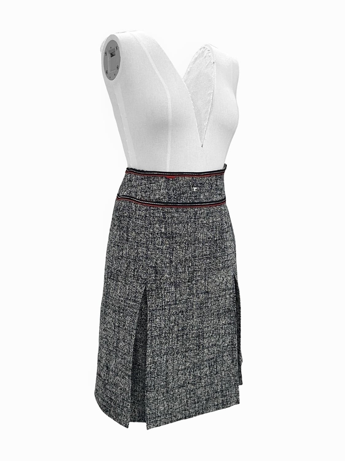 Courrèges Black & Grey Tweed Skirt 상품이미지2