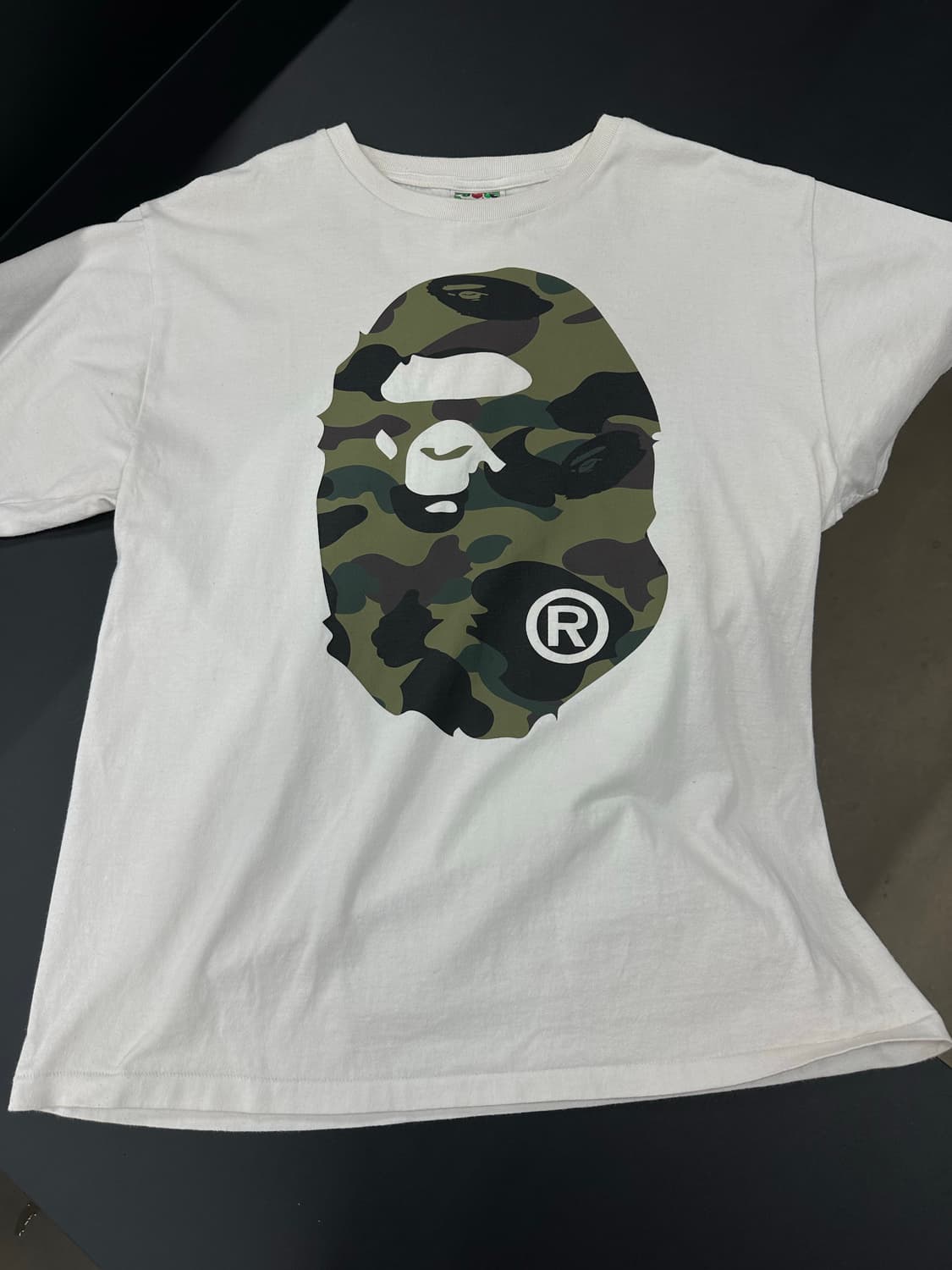 베이프 빅사루 헤드 카모 베이지 반팔 티셔츠 상품이미지4