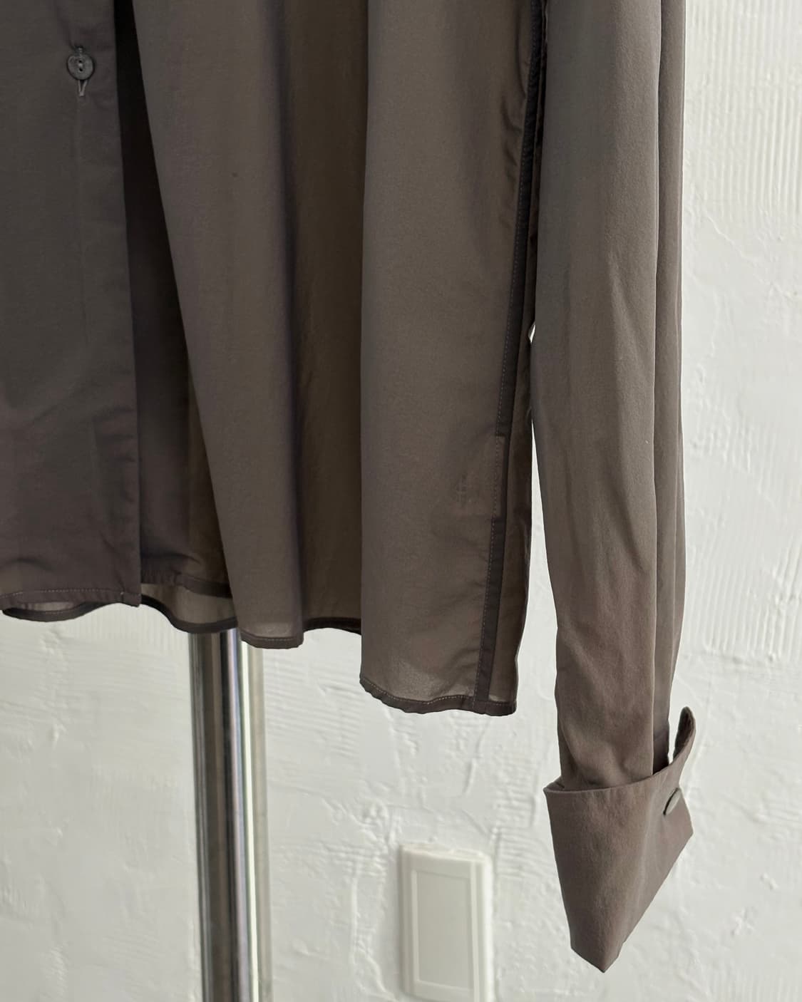 Jil Sander 질샌더 카키 실크 셔츠 상품이미지5