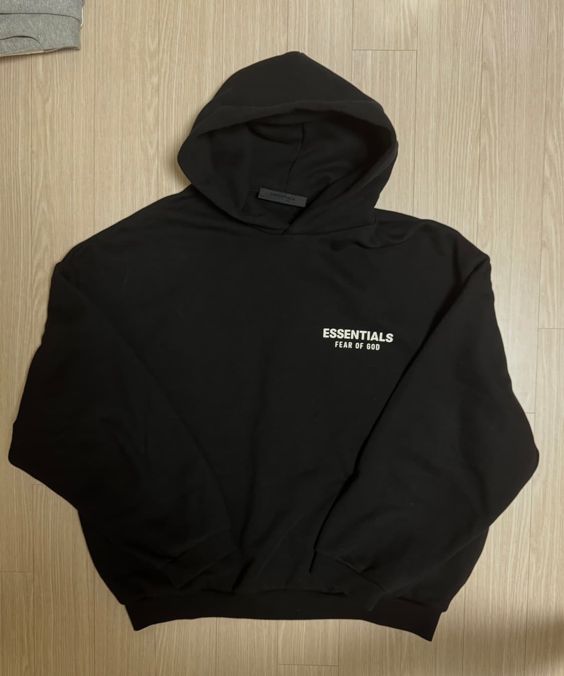 24FW 에센셜 후드티 블랙컬러 오버핏 s사이즈  상품이미지2