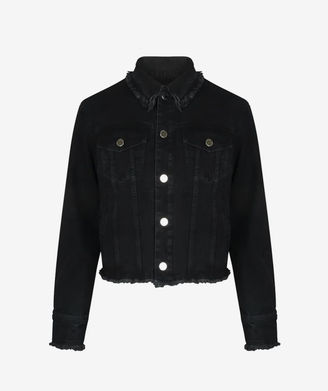 모어댄블랙 컷오프 데님 트러커 크롭 자켓 상품이미지1