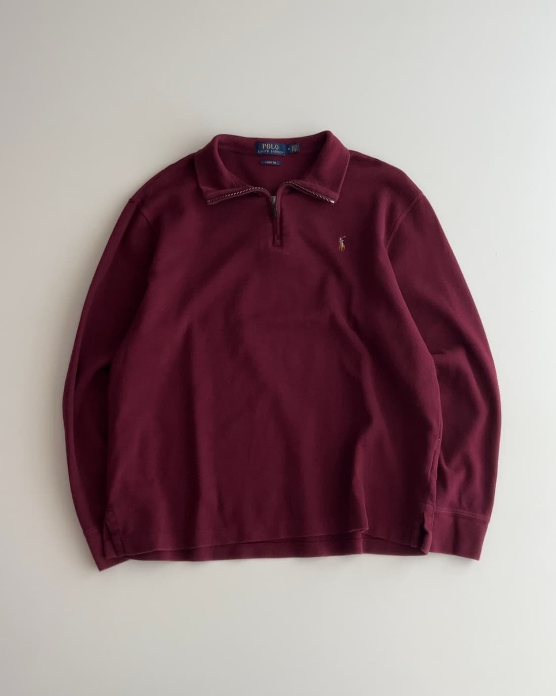 폴로 랄프로렌 버건디 쿼터 집업 M 상품이미지2