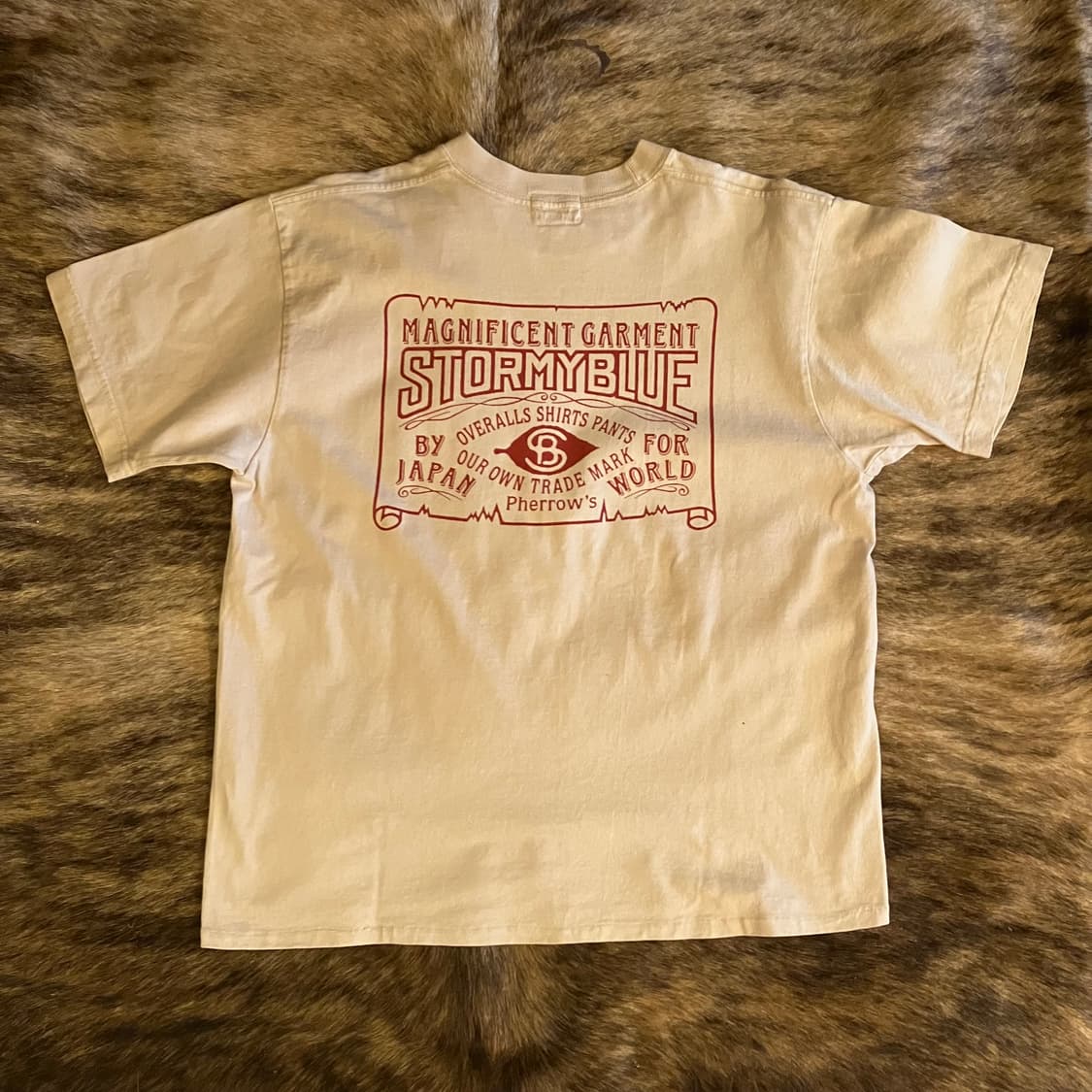 페로우즈 스토미블루 그래픽 하프셔츠 L 상품이미지1