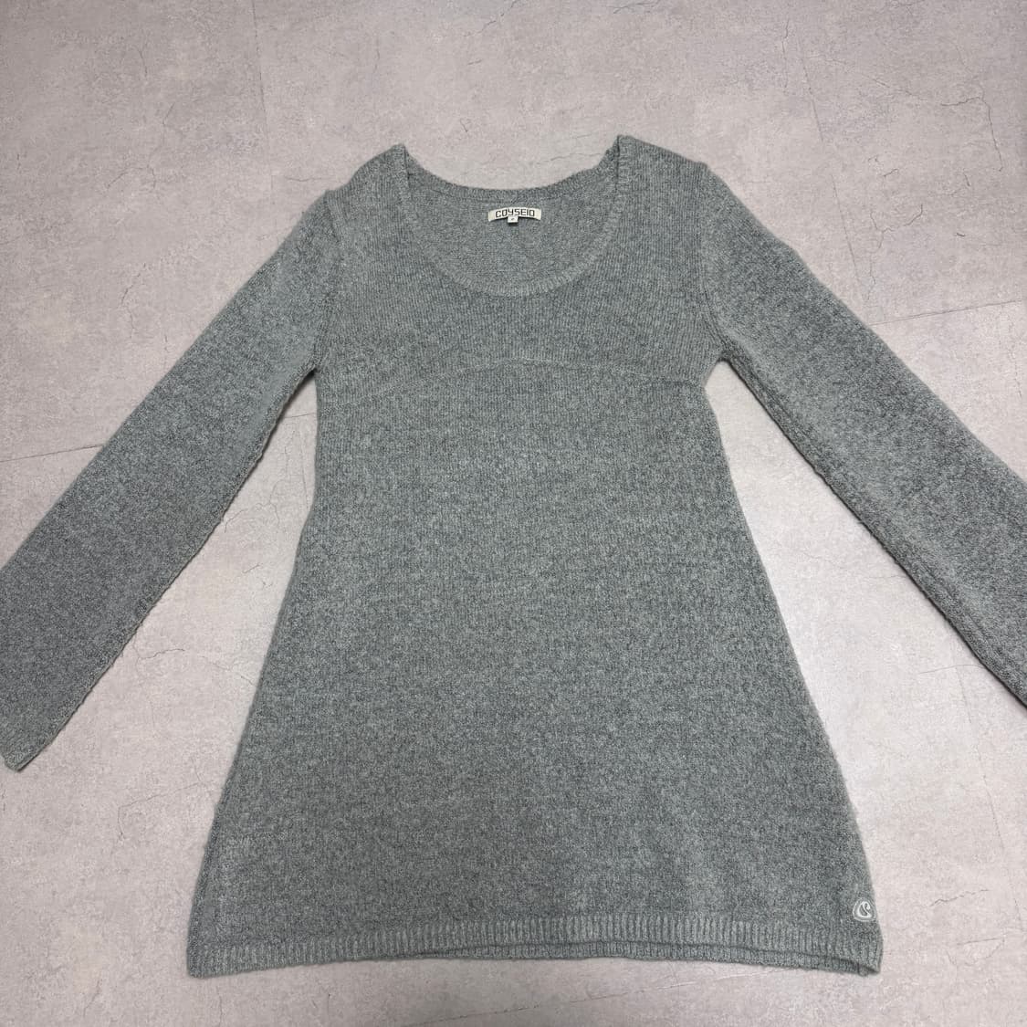 코이세이오 부클 니트 원피스 그레이 2사이즈 상품이미지2