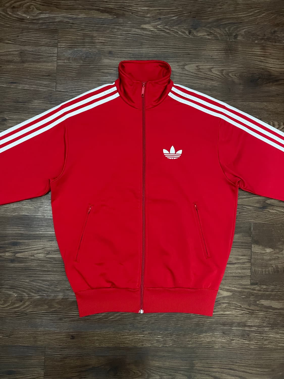 아디다스 파이어버드 트랙탑 져지 빨흰 레드 상품이미지3