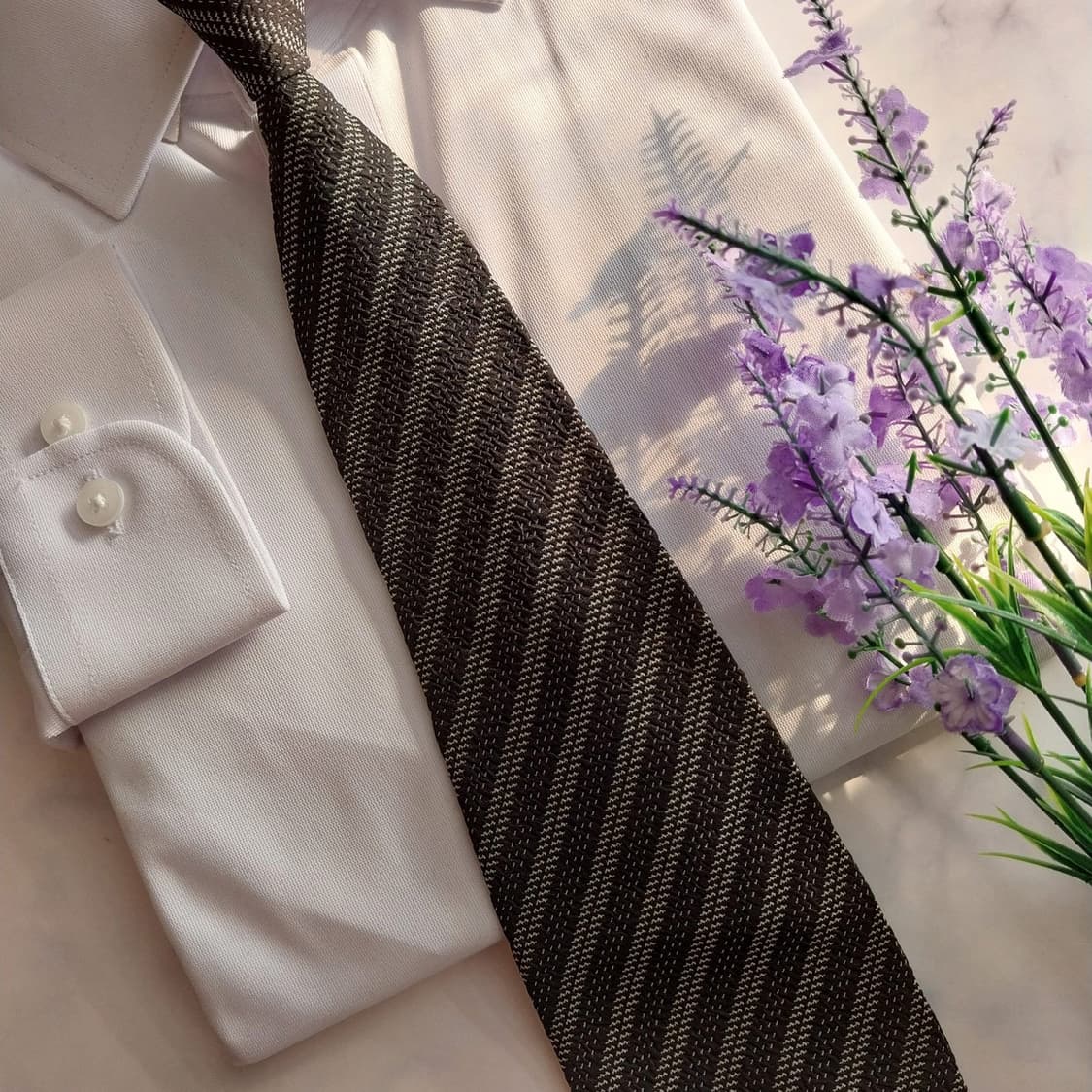 프리마클라쎄 실크 브라운 헤링본 넥타이 10.2cm A+등급 K1302
 상품이미지7