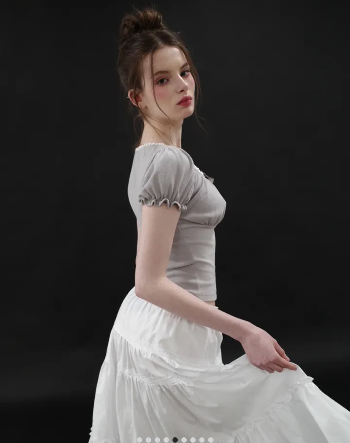 드라이로즈 도로시 셔링 탑 그레이 상품이미지7