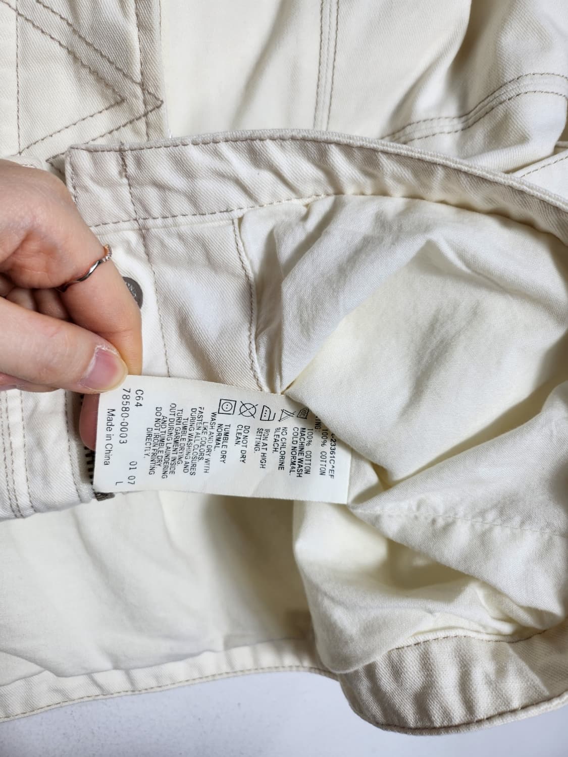 리바이스 빈티지 화이트 코튼 자켓 상품이미지5