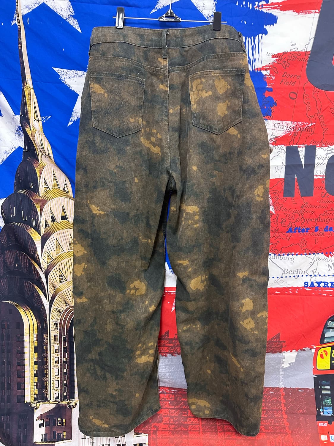 s급빈티지 카모밀리터리 스트릿 와이드 팬츠 36 상품이미지6