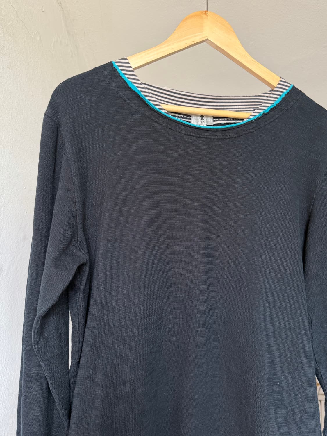 y2k 레이어드 스트라이프 포인트 티셔츠 상품이미지2