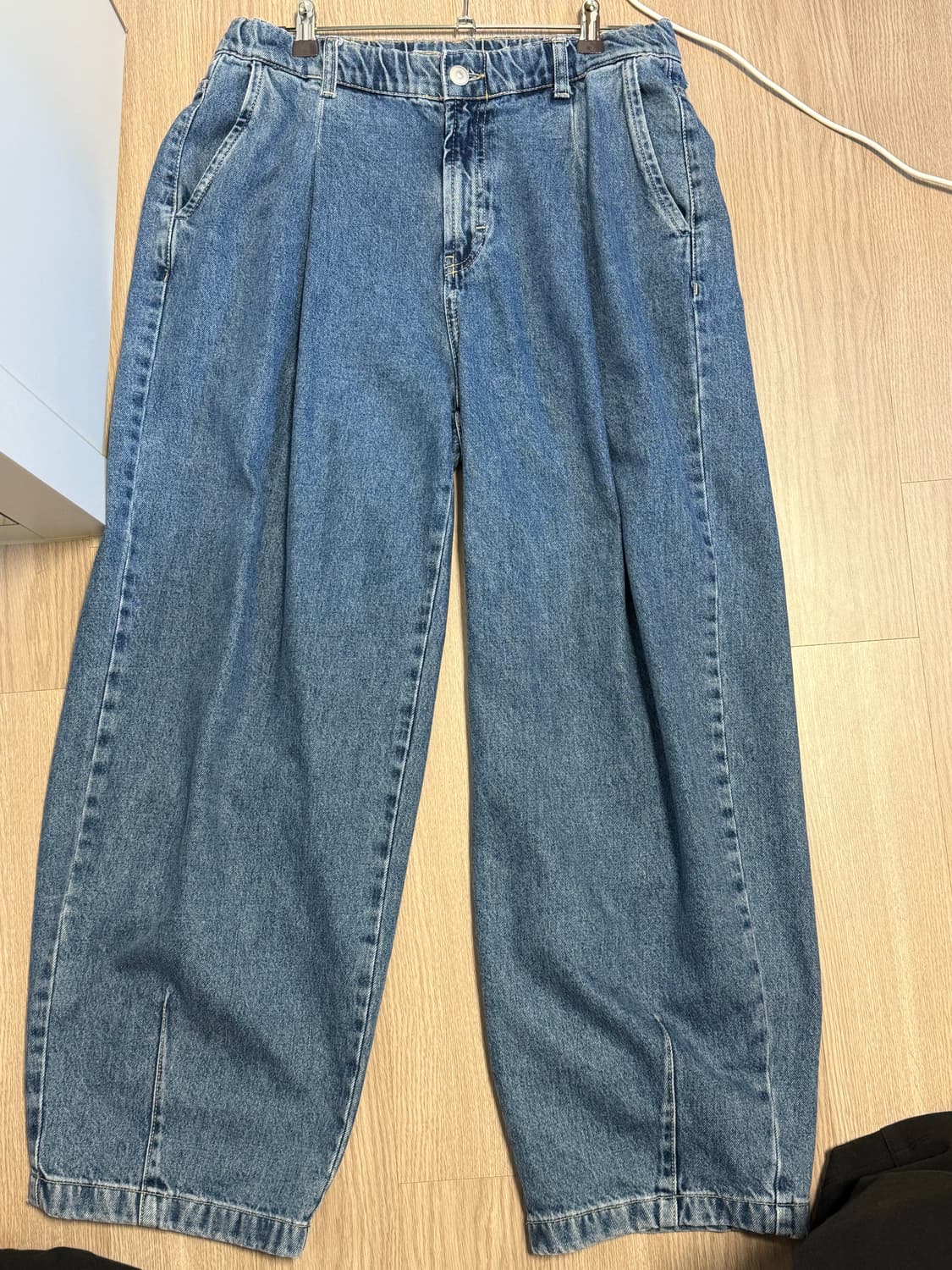 자라 중청 원턱 데님 팬츠 (baggy fit) 상품이미지3