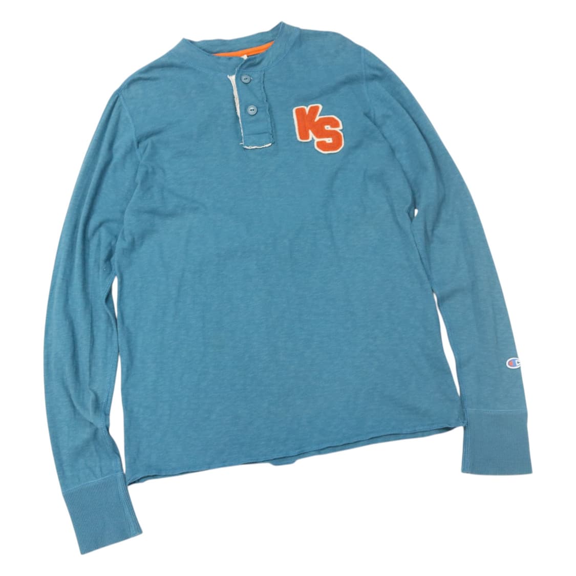 챔피온 빈티지 헨리넥 패치 롱슬리브 티셔츠 (L) 상품이미지1