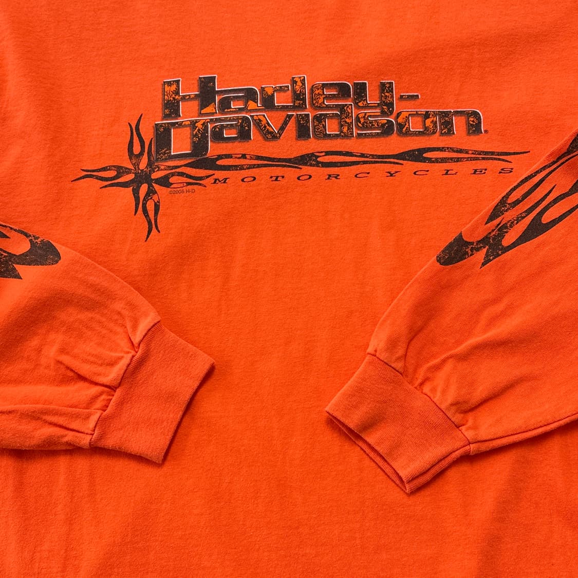 00s USA 할리데이비슨 플레임 롱슬리브 티셔츠 XL 상품이미지5