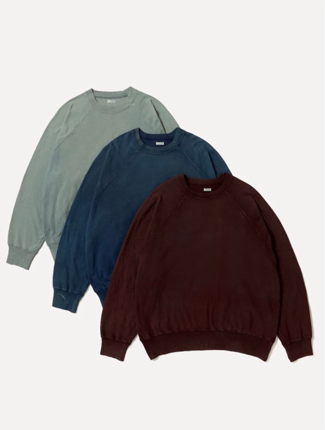 4) 아프레쎄 26ss 라이트스웻셔츠 버건디,그린,네이비 상품이미지1