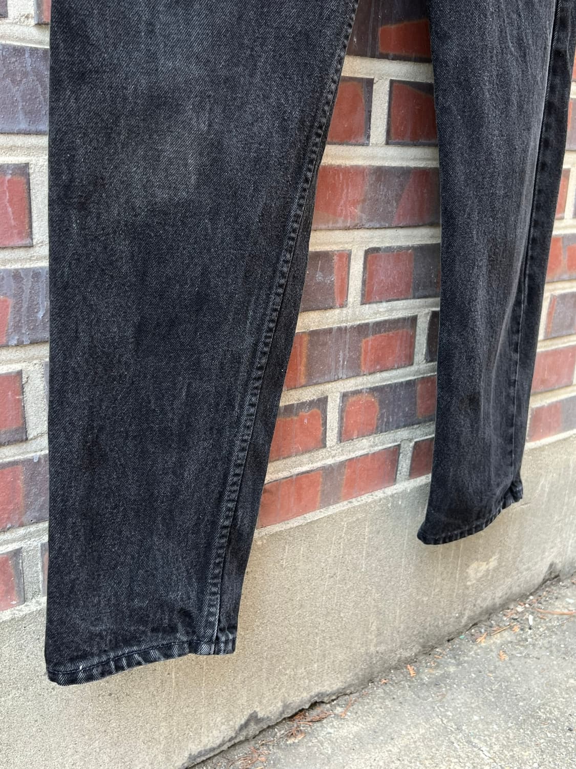 90's [32x32] 리바이스 550 USA 오렌지탭 블랙 데님 팬츠 상품이미지4
