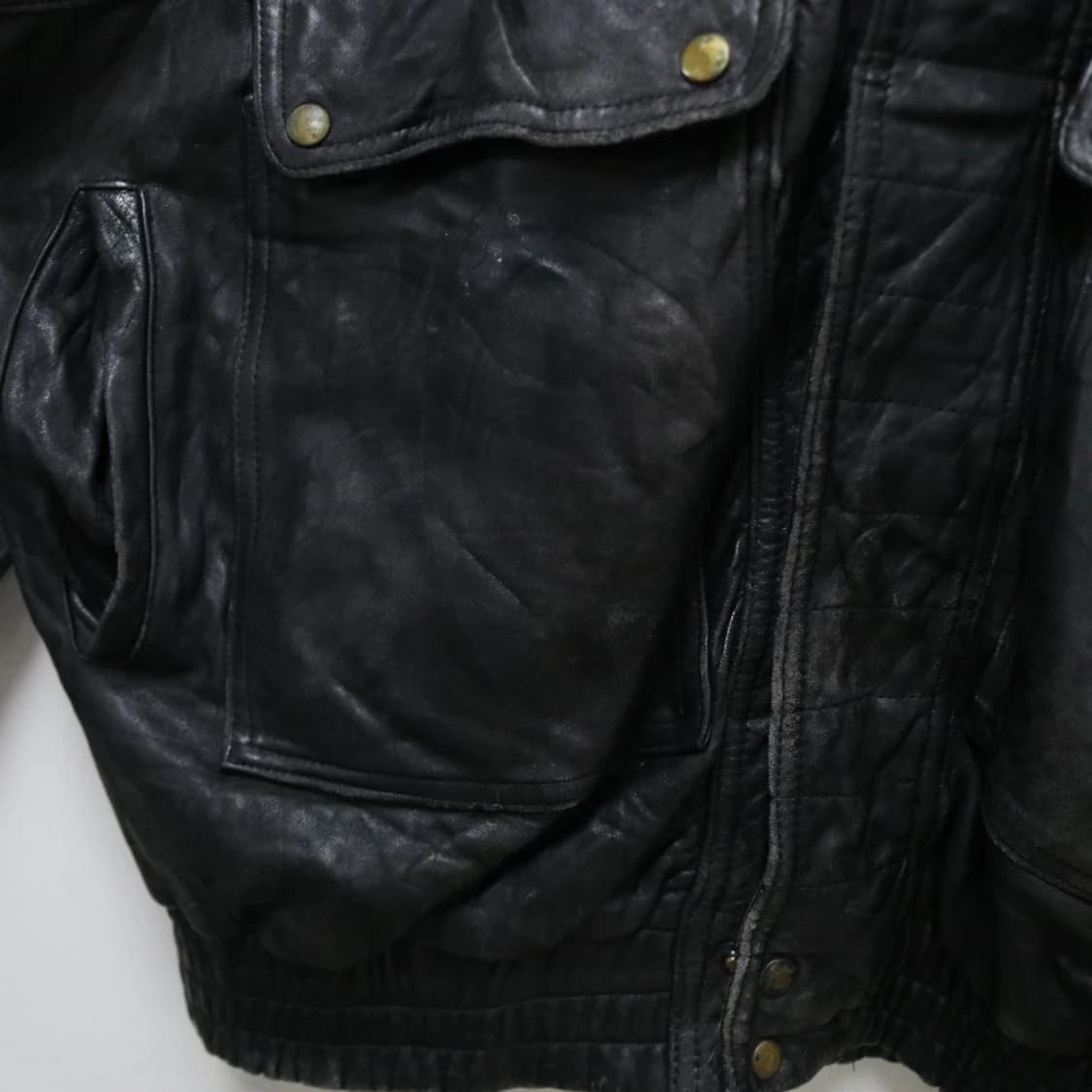 90'S VINTAGE LEATHER BOMBER 가죽자켓 60657 상품이미지5