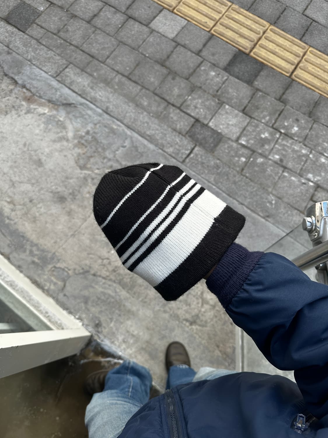 vtg stripe knit beanie 스트라이프 비니 상품이미지2