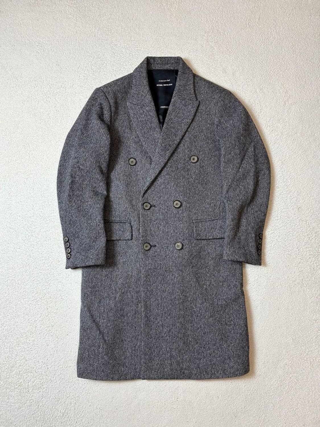 앤더슨벨 헤링턴 울 더블 브레스티드 코트 PN7248 상품이미지1