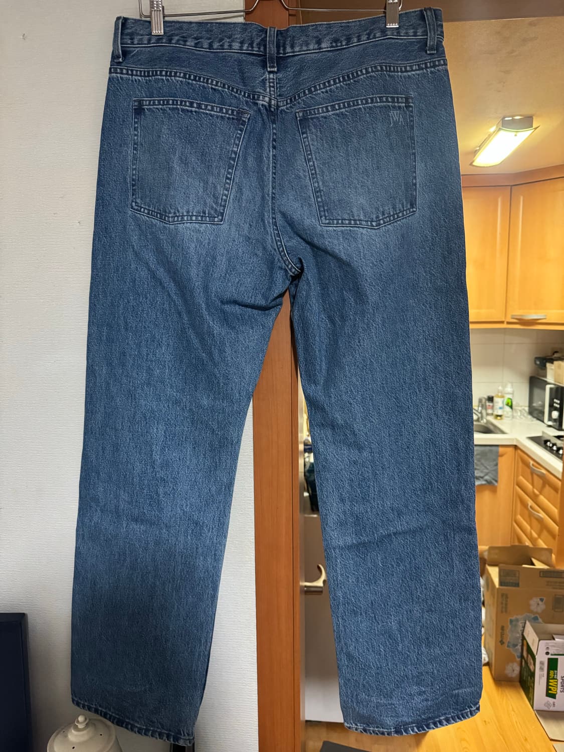 유니클로 JW앤더슨 스트레이트진 긴기장 67블루 (여성버전 긴기장 32) 상품이미지2