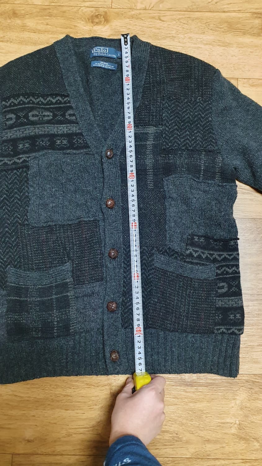 폴로 패치워크 스웨트 가디건 상품이미지6