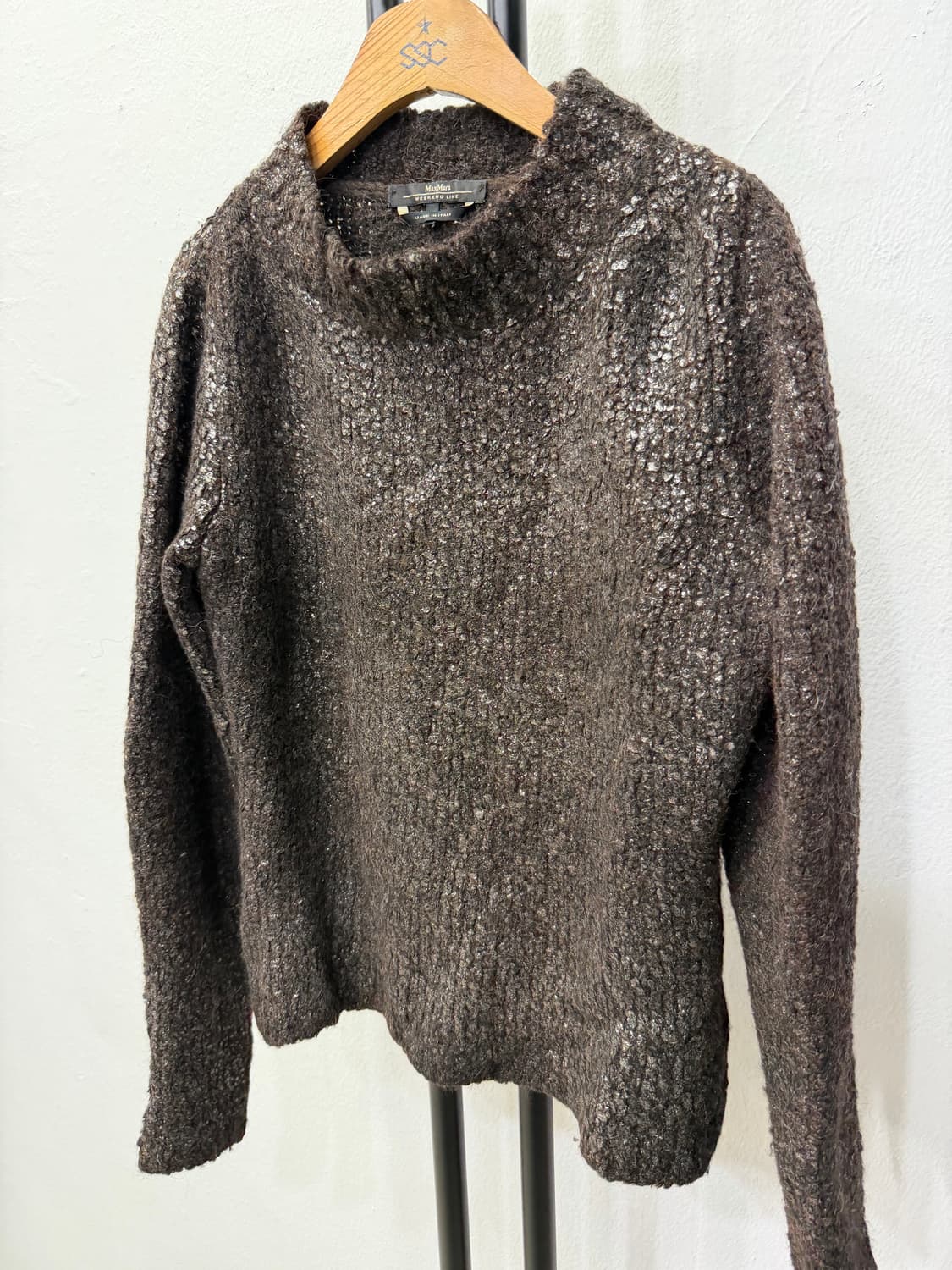 정품) 막스마라 니트 스웨터 브라운 S 상품이미지3